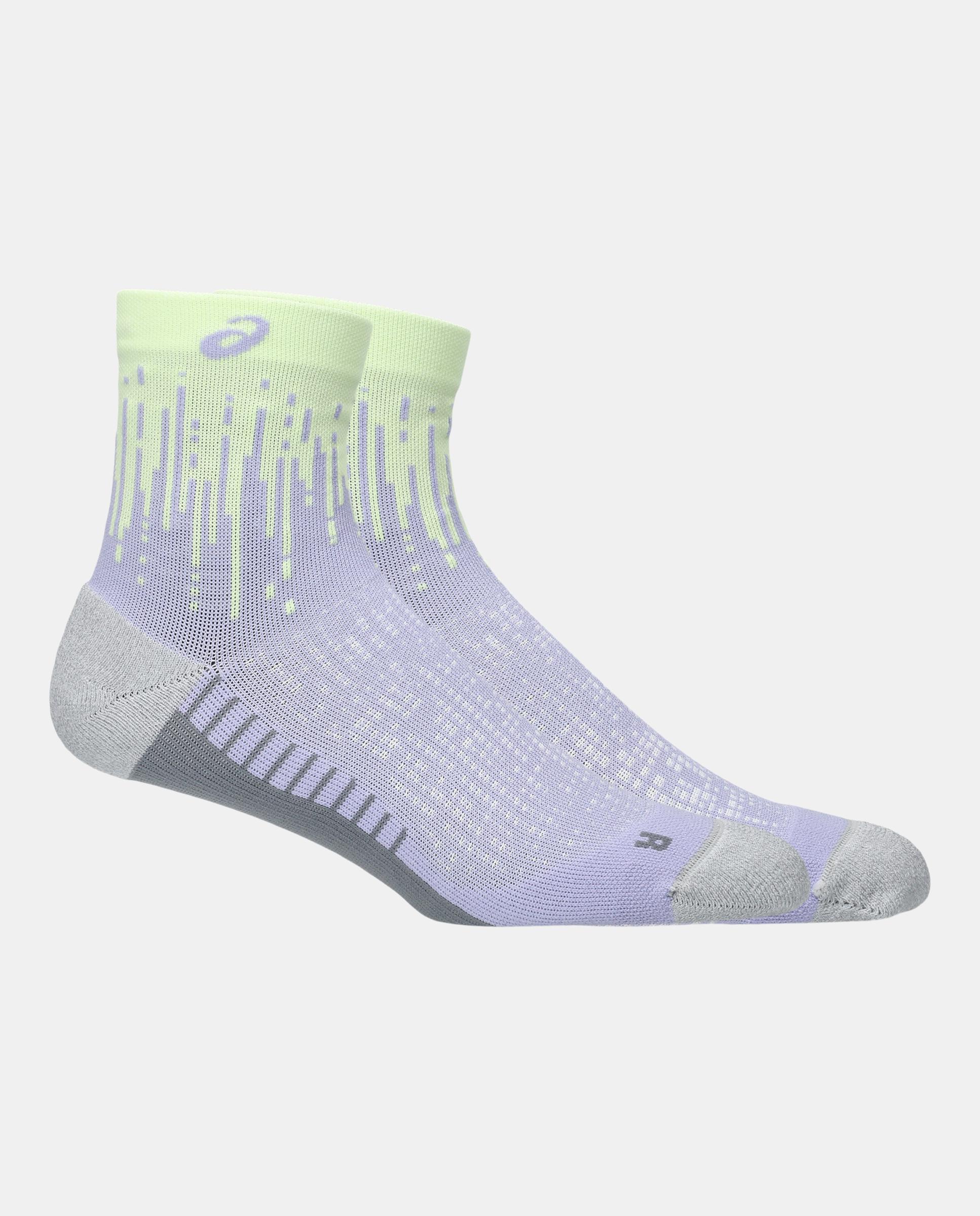 Meias de Running Unisex Perfomance Run Sock Crew Asics Amarelo / Roxo-2