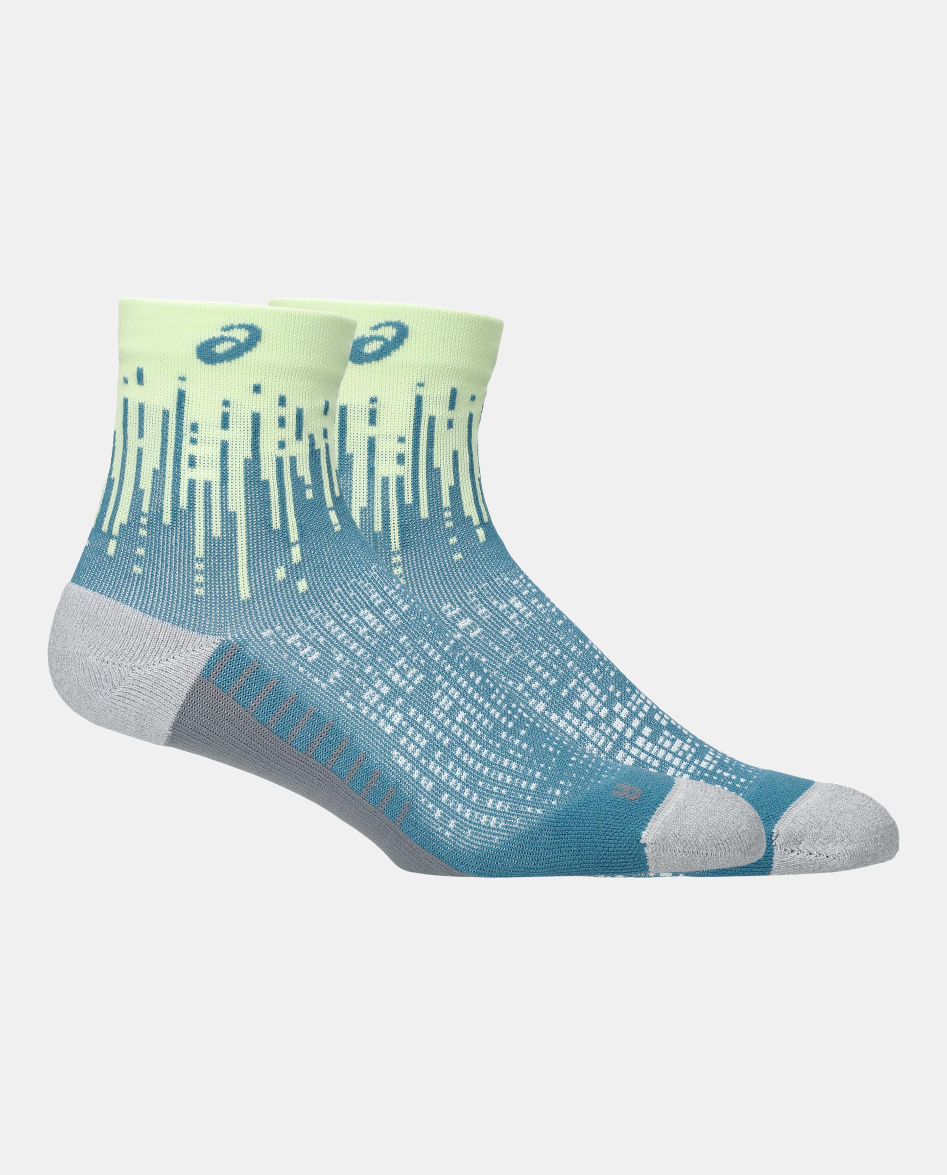Meias de Running Unisex Perfomance Run Sock Crew Asics Amarelo / Cinzento-2