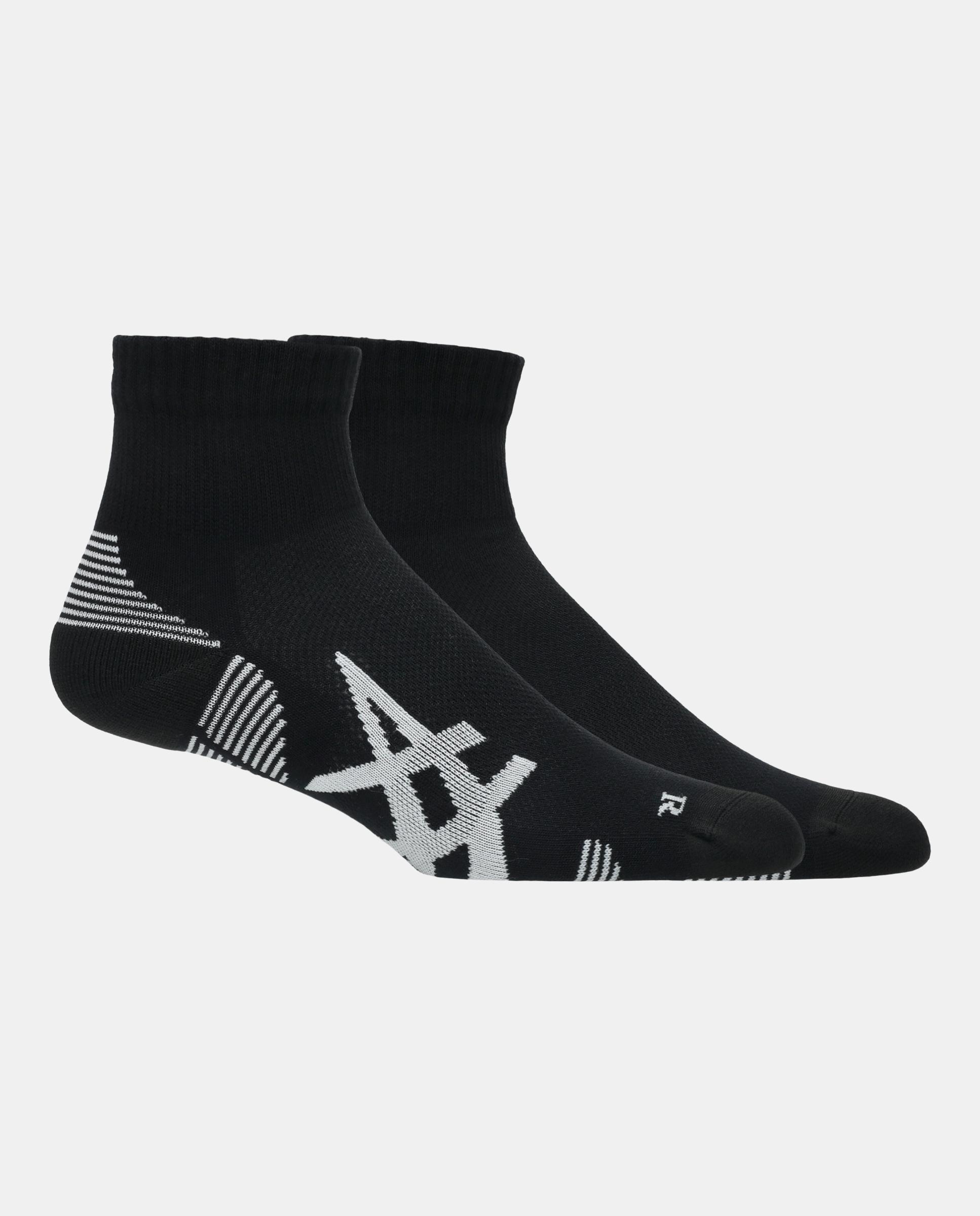 Meias de Running Unisex Pack 2 Cushioned Run Quarter Sock Asics Preto-2