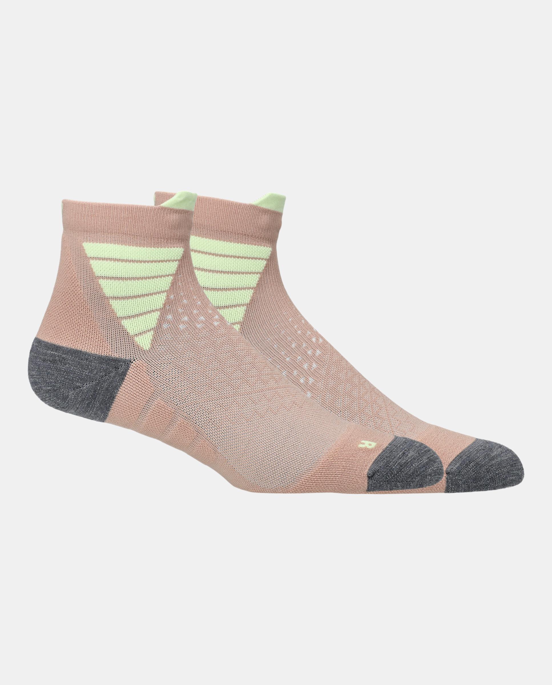 Meias de Trail Running Unisex Fujitrail Quarter Sock Asics Rosa-2