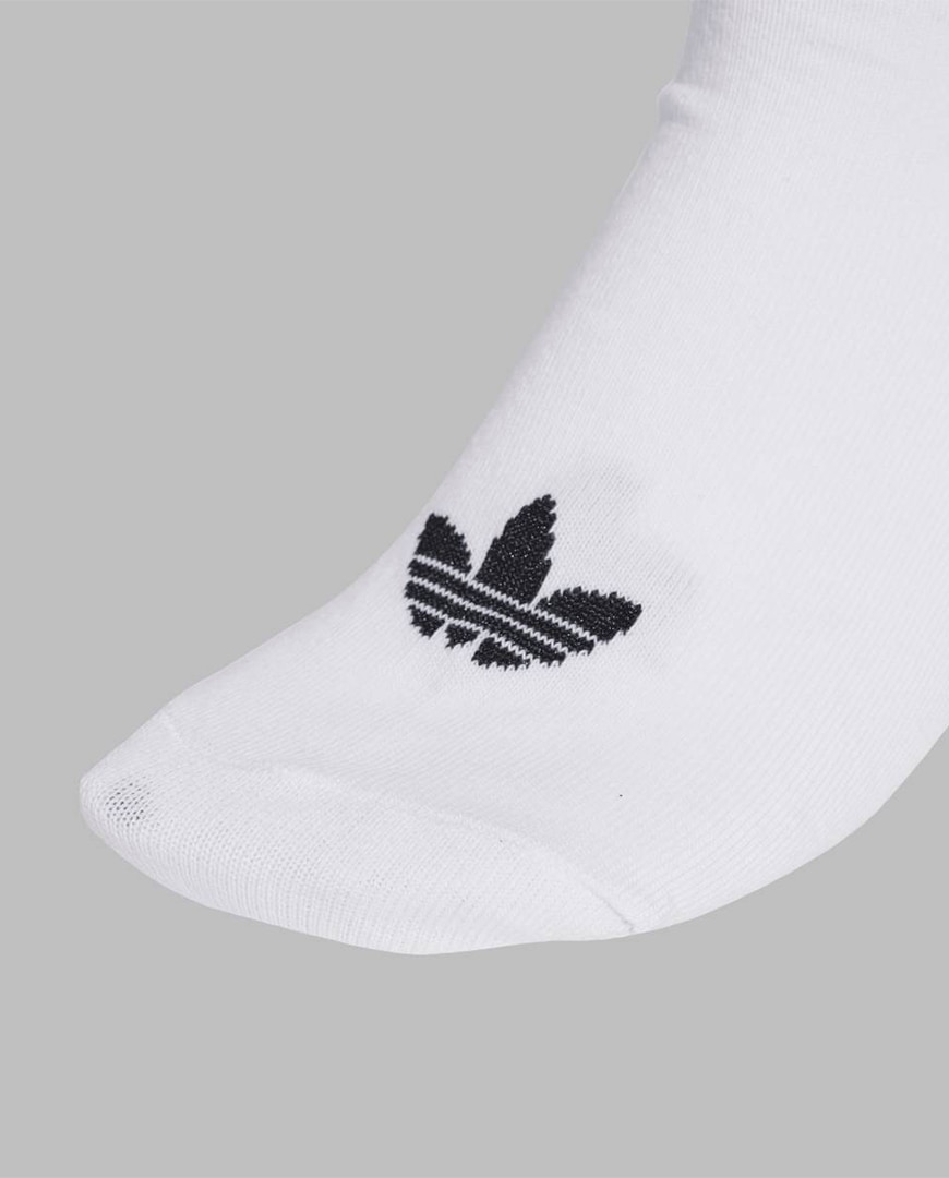 Meias Casual Unisex Liner Socks 3P Adidas Originals Branco-2