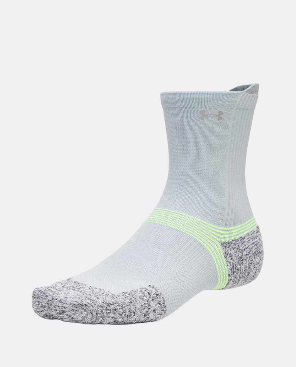 Meias de Running Unissexo UA Velociti Run Cush 3p Crew Azul / Cinzento-2