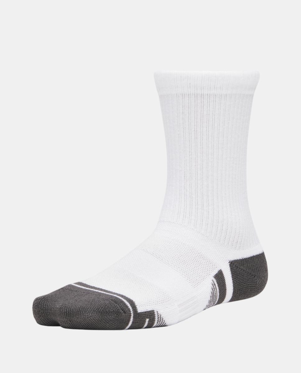 Meias de Training de Criança New Y UA Perf Tech 3pk Crw Branco-2