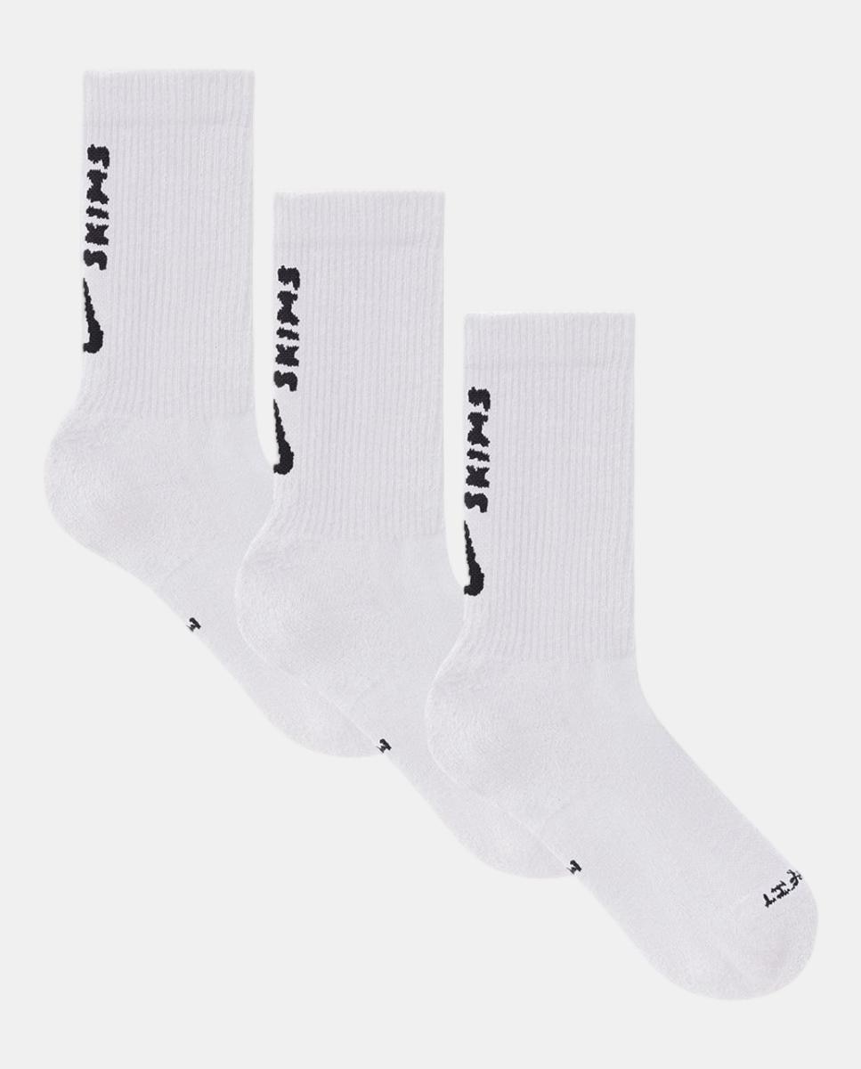 Meias Casual de Mulher Dri-FIT 3 Pairs Skims Branco-2