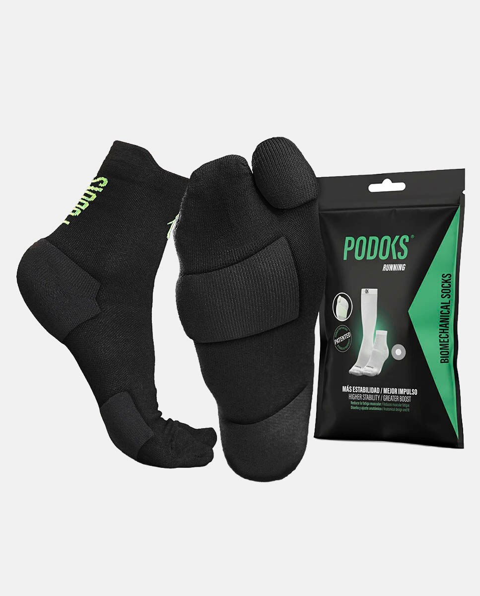 Imagen 0 de Calcetines Running Unisex Pro Biomecanico Run Pro Podoks Negro / Verde