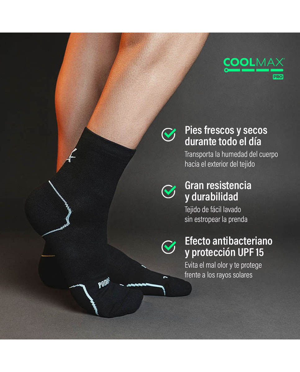 Imagen 4 de Calcetines Unisex aliviar dolor antepie Metatarsal Podoks - Negro / Blanco Negro / Blanco