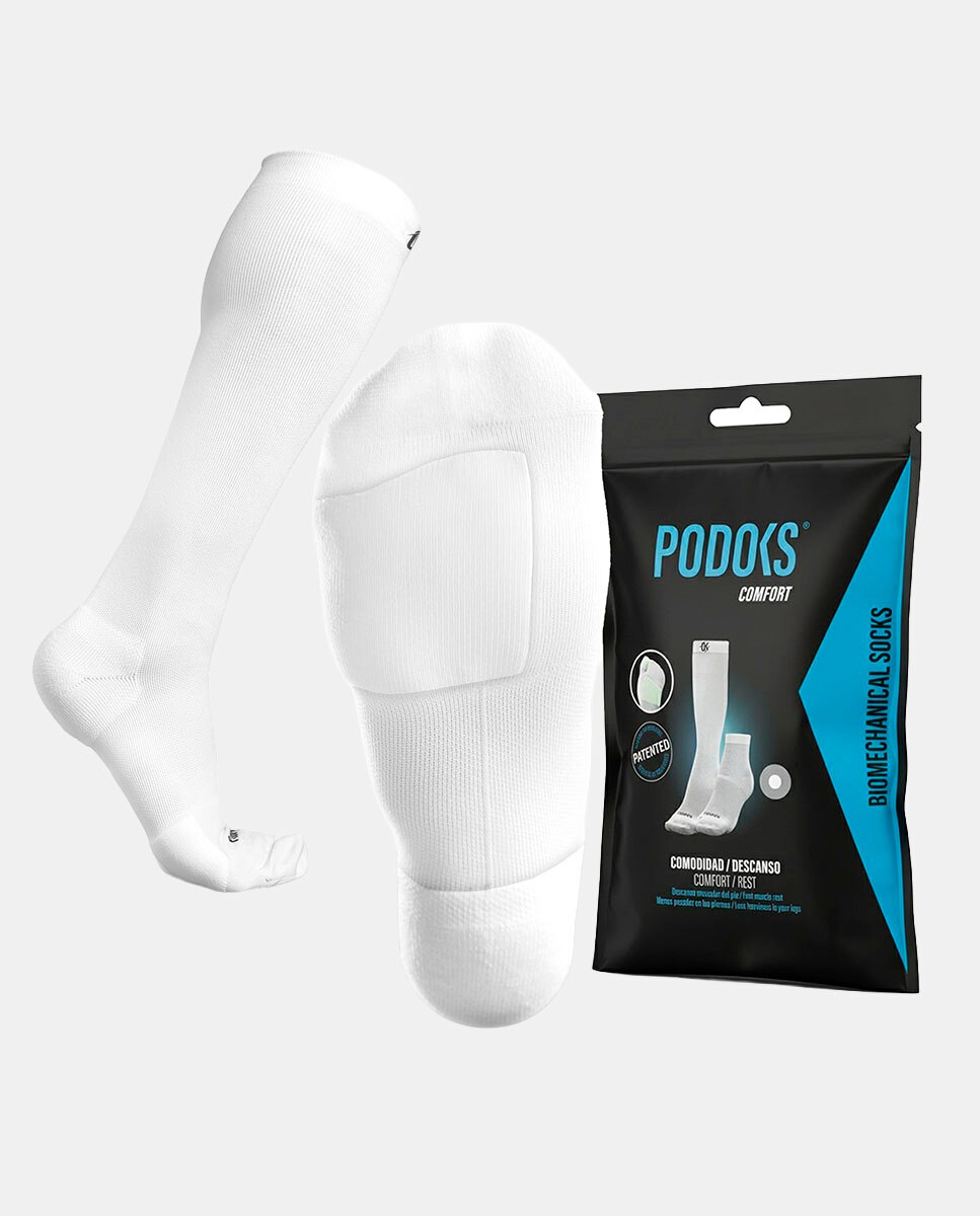 Imagen 0 de media de compresion Unisex tipo 2 Comfort Piernas C Podoks Blanco / Negro
