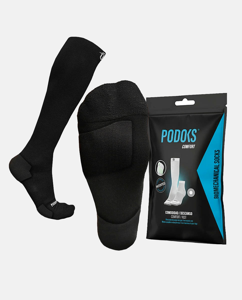 media de compresion Unisex tipo 2 Comfort Piernas C Podoks - Negro / Blanco Negro / Blanco-1