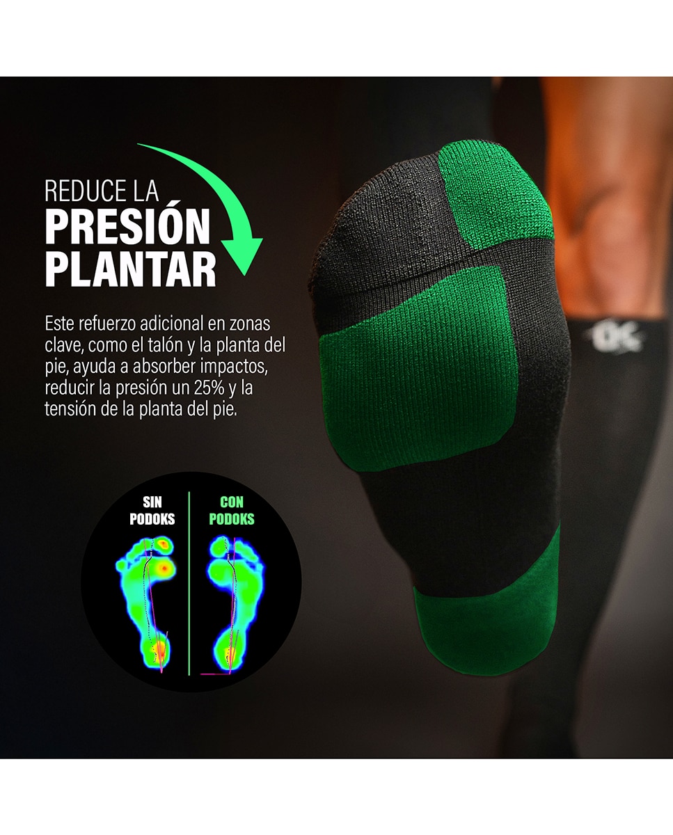 media de compresion Unisex tipo 2 Comfort Piernas C Podoks - Negro / Blanco Negro / Blanco-2