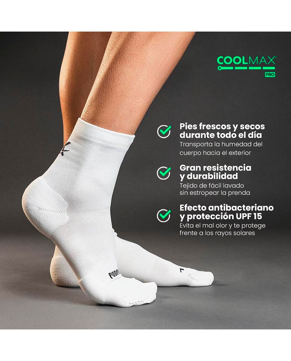 Imagen 3 de Calcetines multideporte Unisex Comfort Comfort Podoks - Negro / Blanco Negro / Blanco