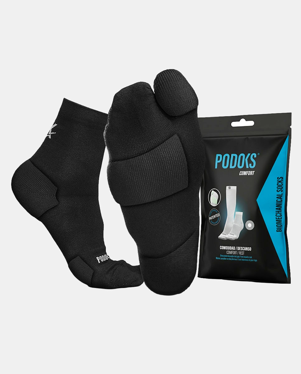 Imagen 0 de Calcetines multideporte Unisex Comfort Comfort Podoks Blanco / Negro
