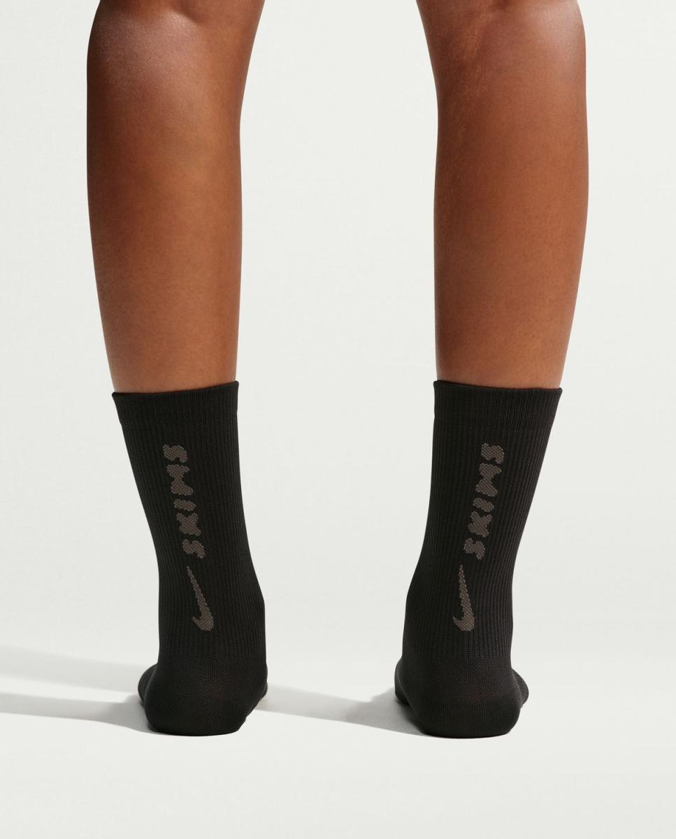 Imagen 2 de Calcetines casual de mujer DF RIFT CREW SOCK NikeSkims - Negro / Gris Negro / Gris