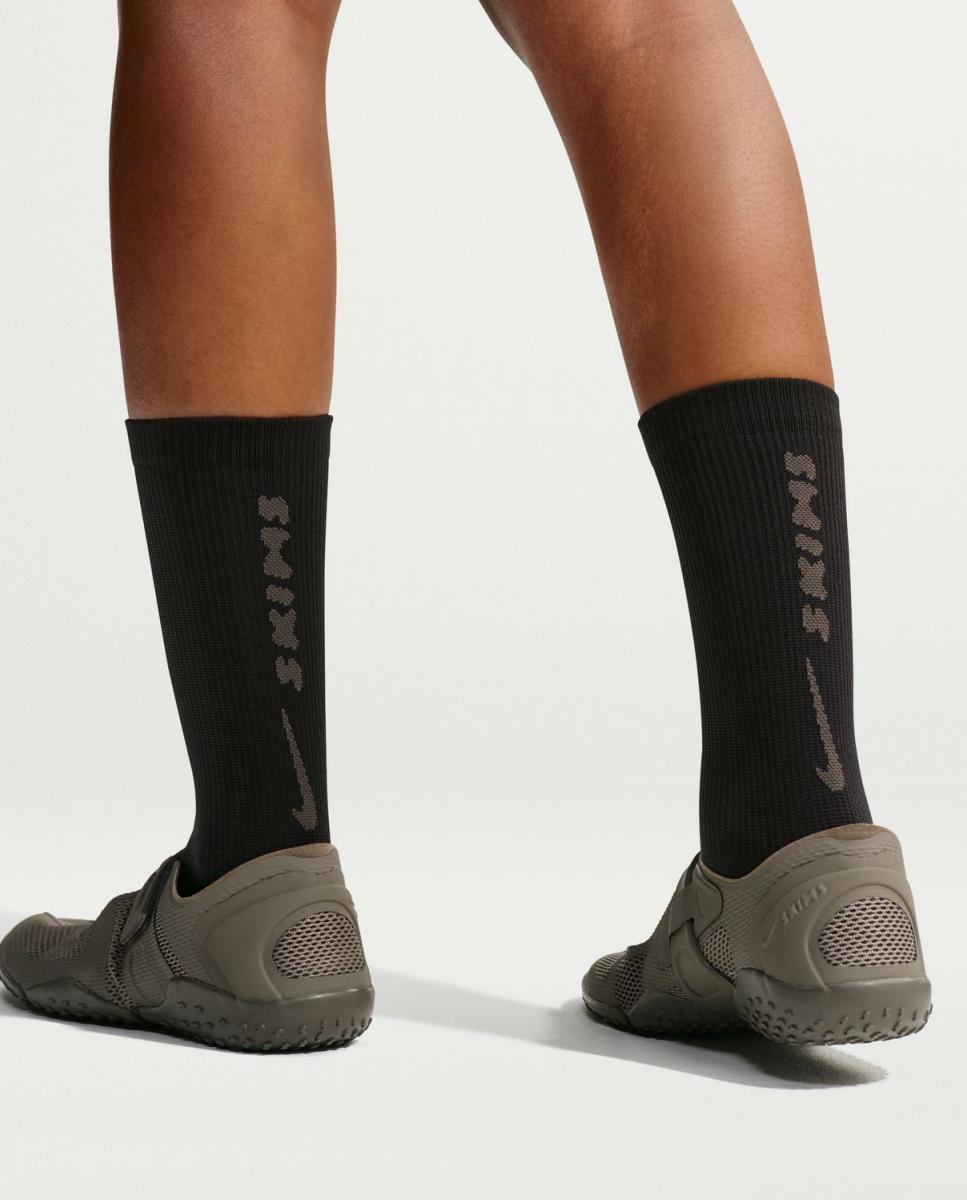 Imagen 3 de Calcetines casual de mujer DF RIFT CREW SOCK NikeSkims - Negro / Gris Negro / Gris