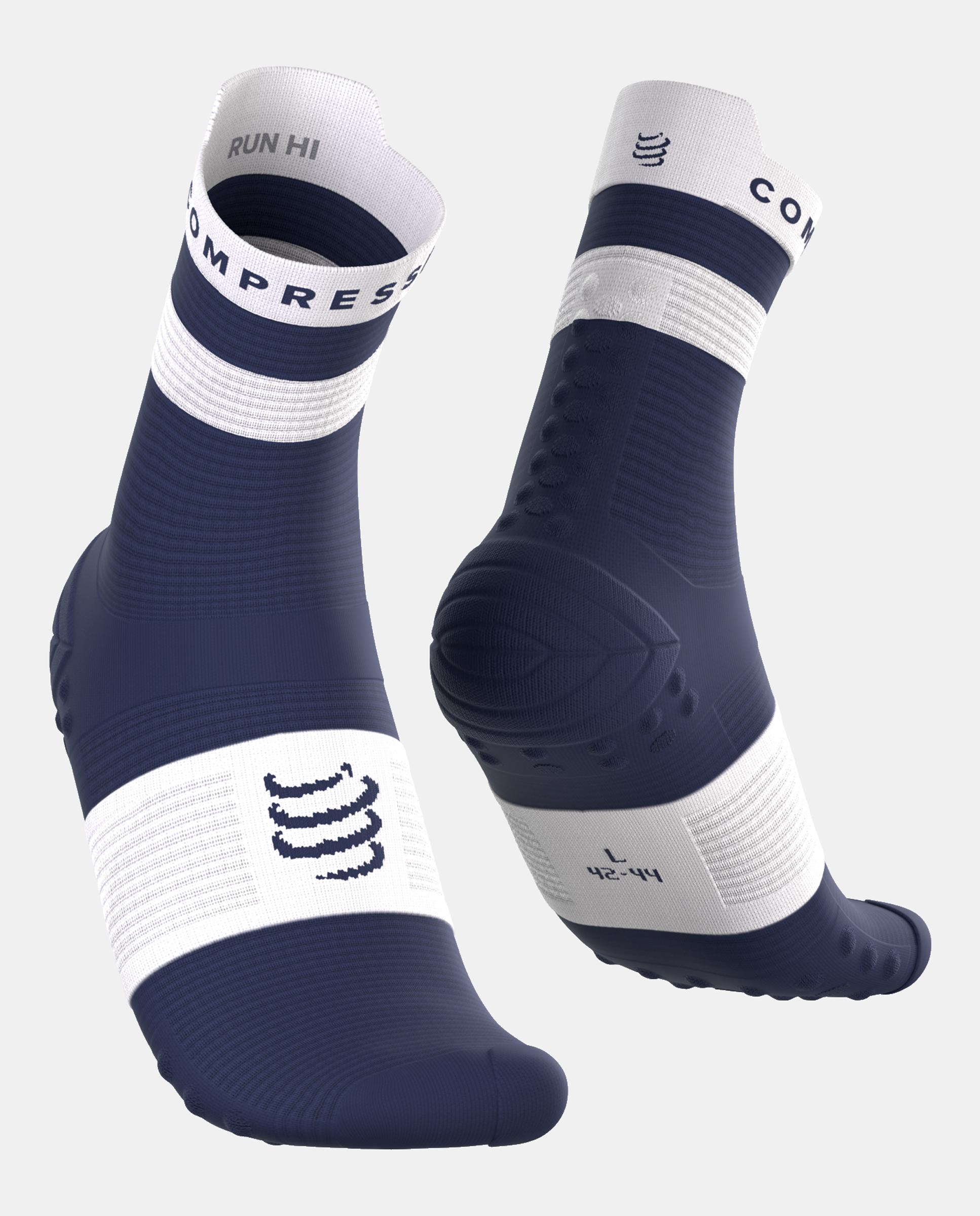 Calcetin alto Running Adulto Pro Racing V.4 Compressport - Azul marino / Blanco Azul marino / Blanco-1
