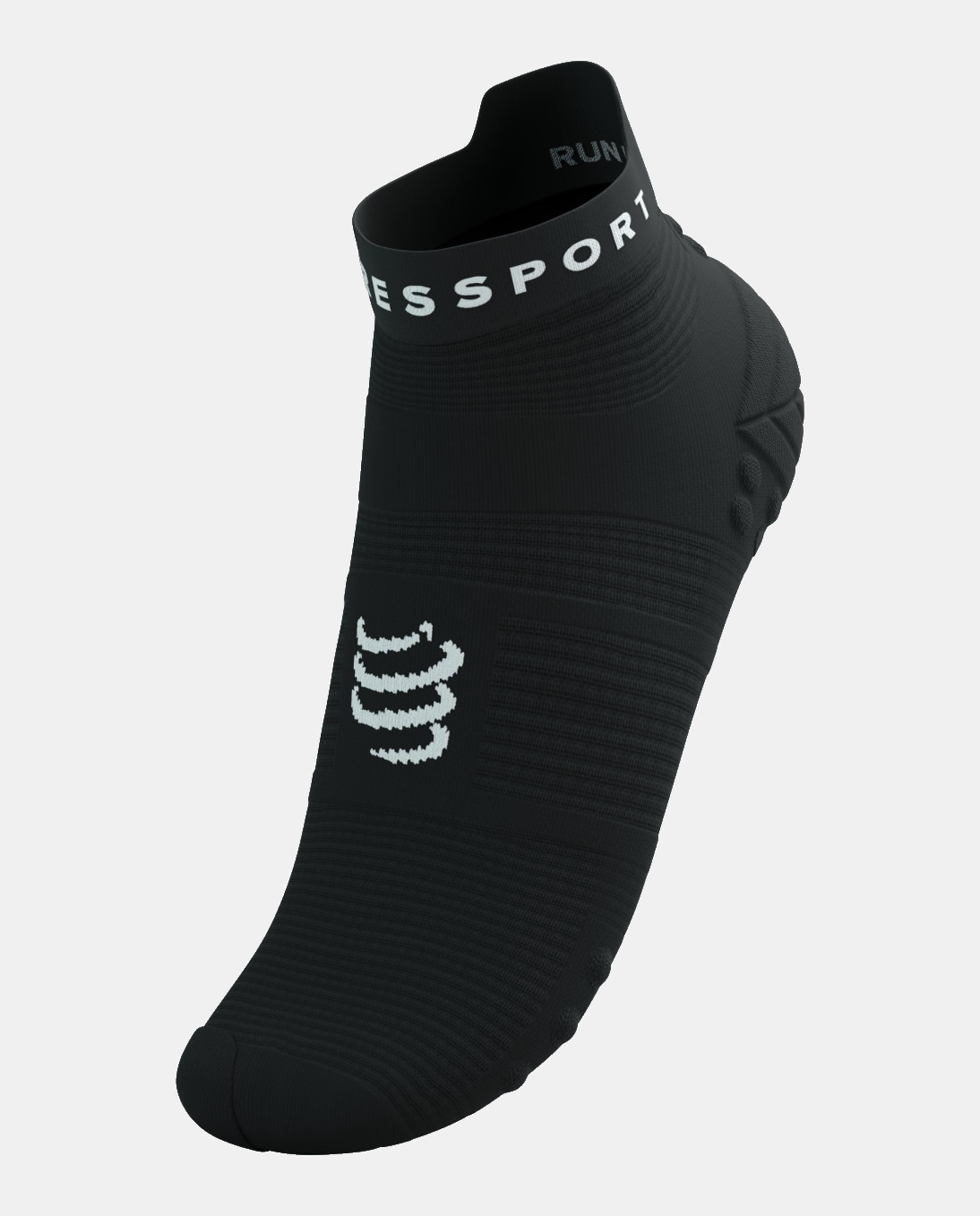Calcetin bajo Running Adulto Pro Racing V.4 Compressport - Negro / Blanco Negro / Blanco-2