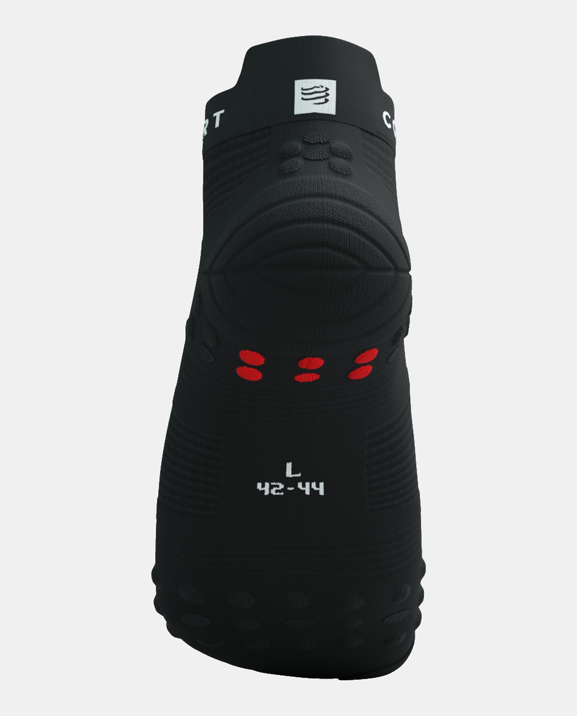 Calcetin bajo Running Adulto Pro Racing V.4 Compressport - Negro / Blanco Negro / Blanco-3