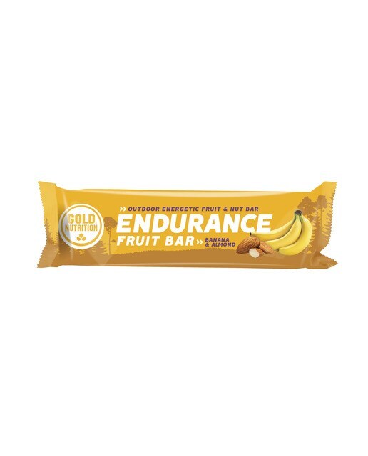 Barra energética Endurance Fruit Bar Almendra/Plátano Gold Nutrition