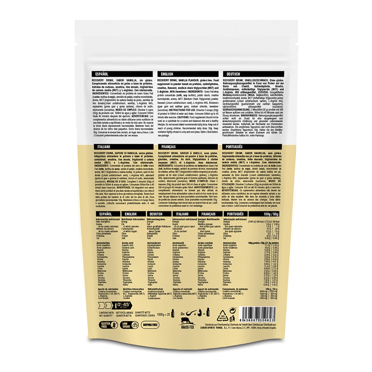 Recovery Drink 1Kg sabor Vainilla 226ERS · 226ERS · El Corte Inglés