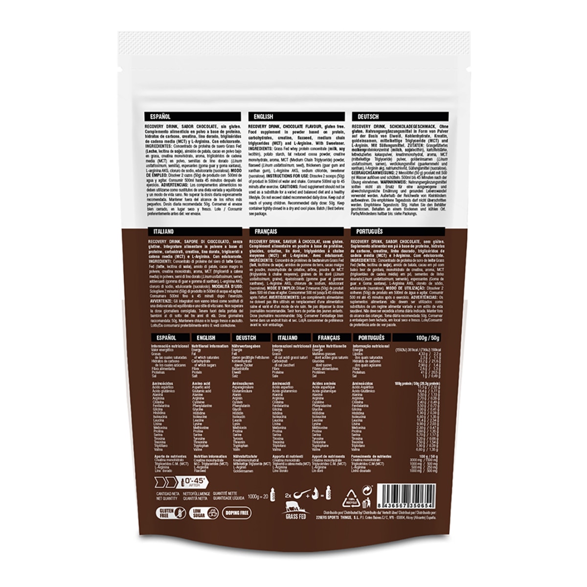 Recovery Drink Sabor a Chocolate - 1 kg 2