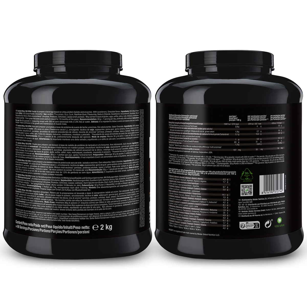 Proteína Isolate Whey 100 CFM 2 kg Chocolate fondant Weider 2