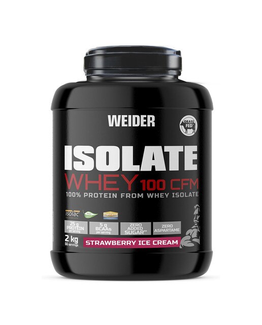 Proteína Isolate Whey 100 CFM 2 kg Morango Weider 1