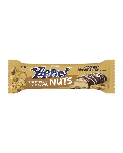 Barrita energética protéica Yippie Nuts Bar 45g Caramelo Victory Endurance