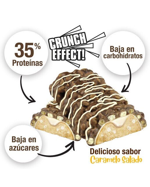 Barrita Proteica Yippie 70 g Sabor Caramelo Weider Caramelo-3