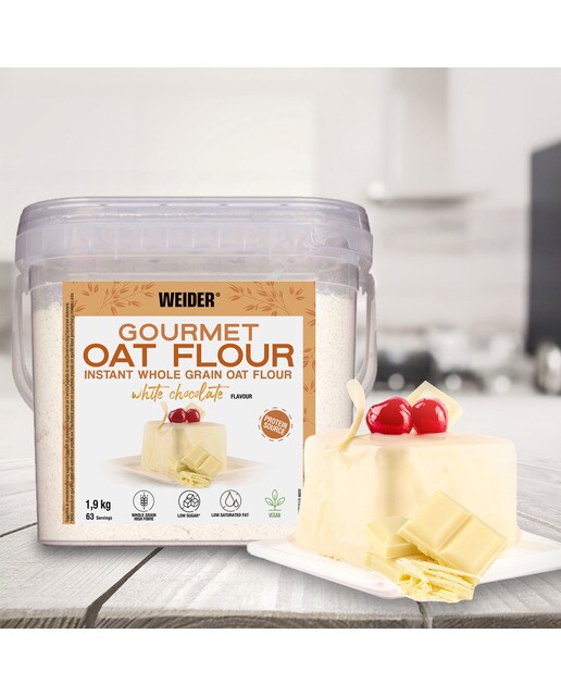 Gourmet Oat Flour Sabor Chocolate Branco Weider 3