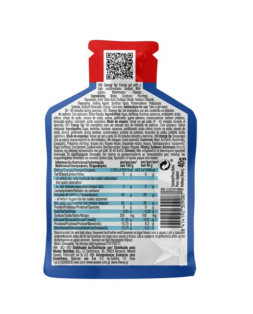 Gel Energético Energy Up Sabor Melancia - 40 g 2