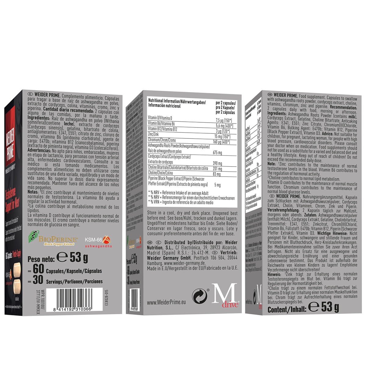 60 Cápsulas Prime Weider 4