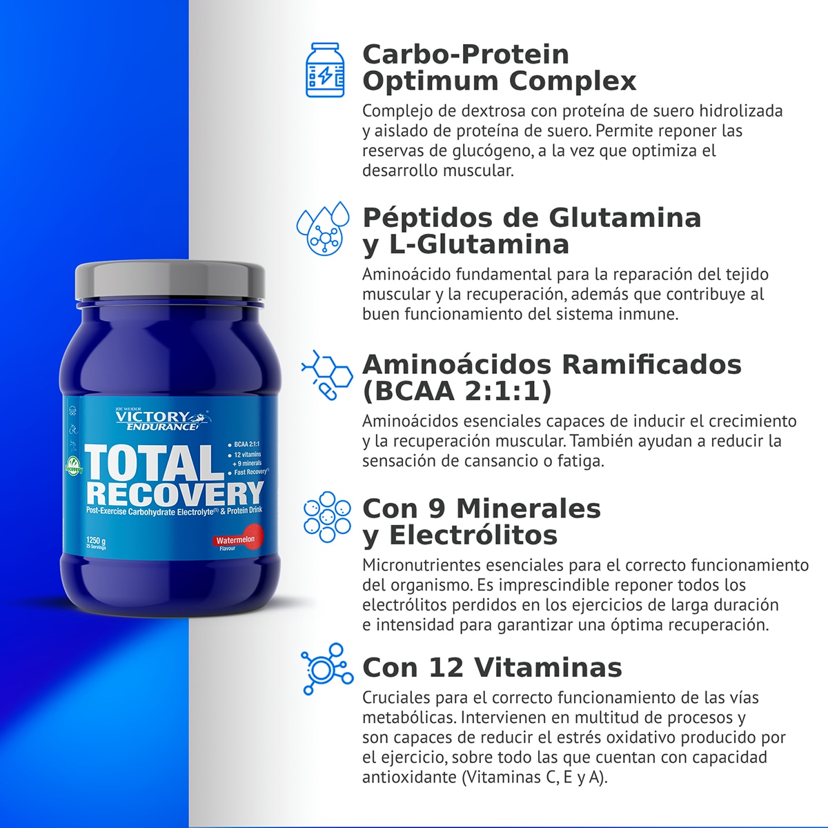 Total Recovery Sabor Melancia - 1250 g 4