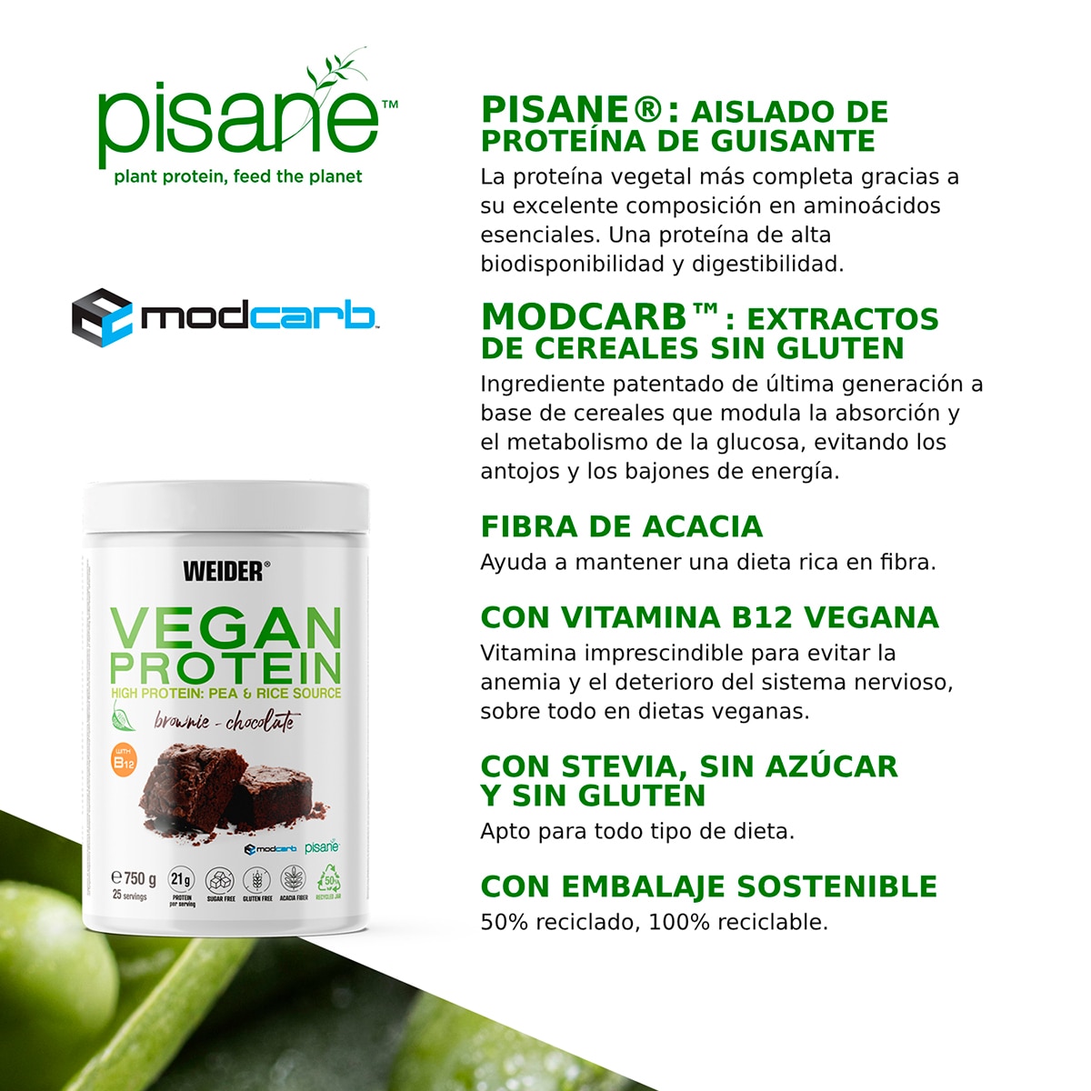 Vegan Protein Chocolate - 750 g 4