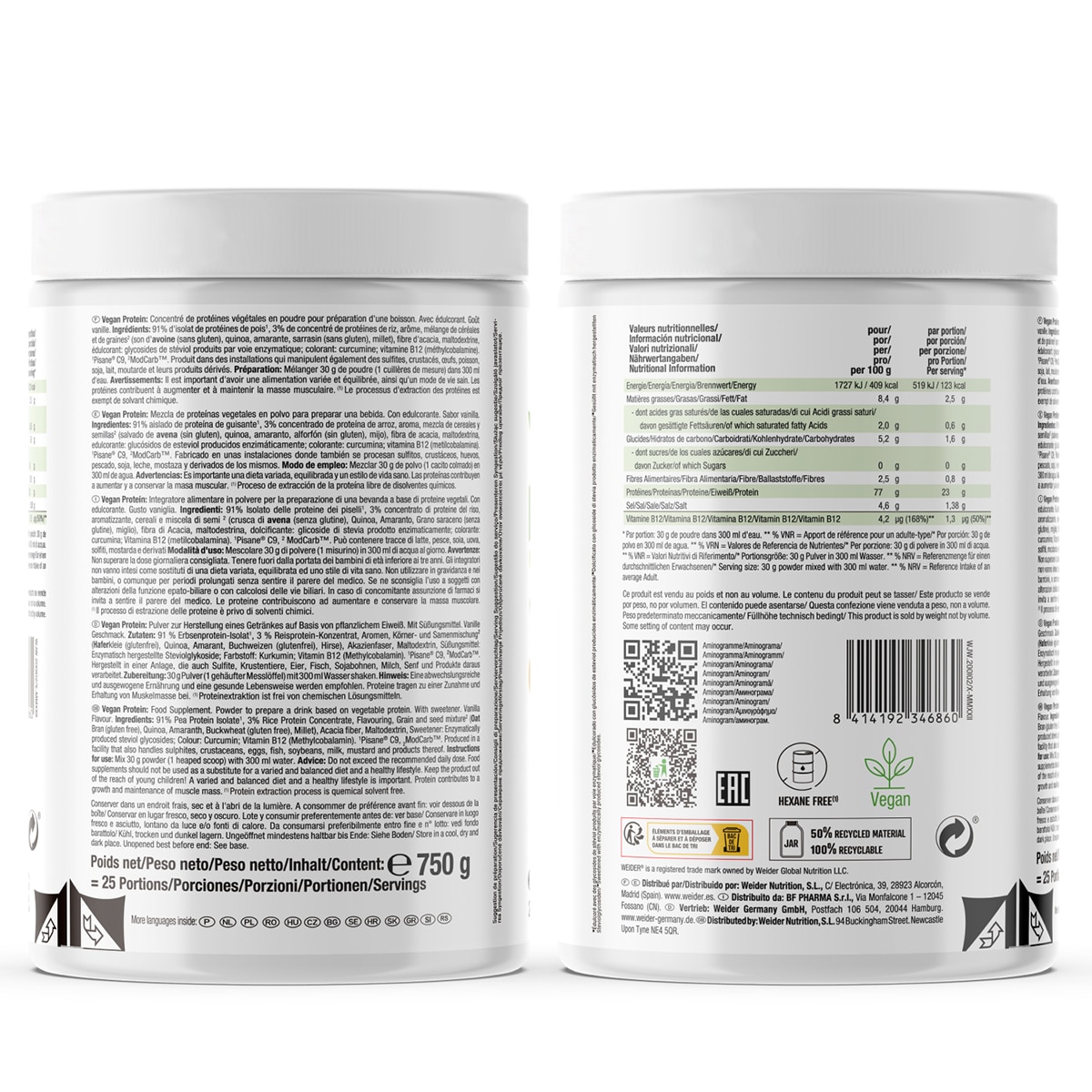 Vegan Protein Baunilha - 750 g 2