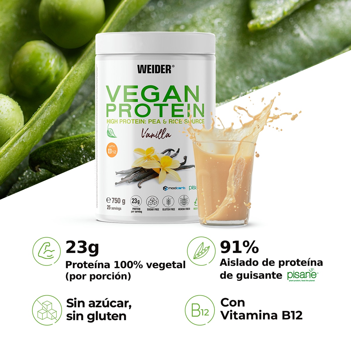 Vegan Protein Baunilha - 750 g 3