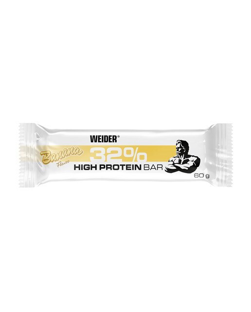 Barrita de proteína 32% Protein Bar Banana 60g Weider