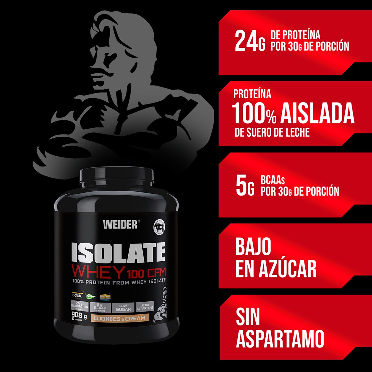 Isolate Whey 100 CFM Cookie - 908 g 3