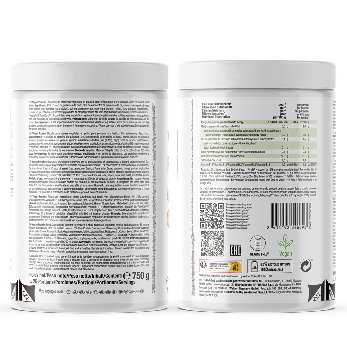 Vegan Protein Morango - 750 g 2