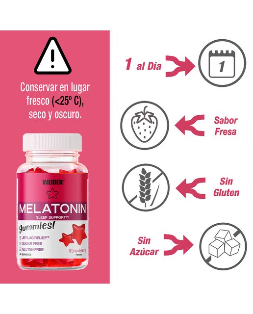 Frasco de Gomas Melatonin Morango-3