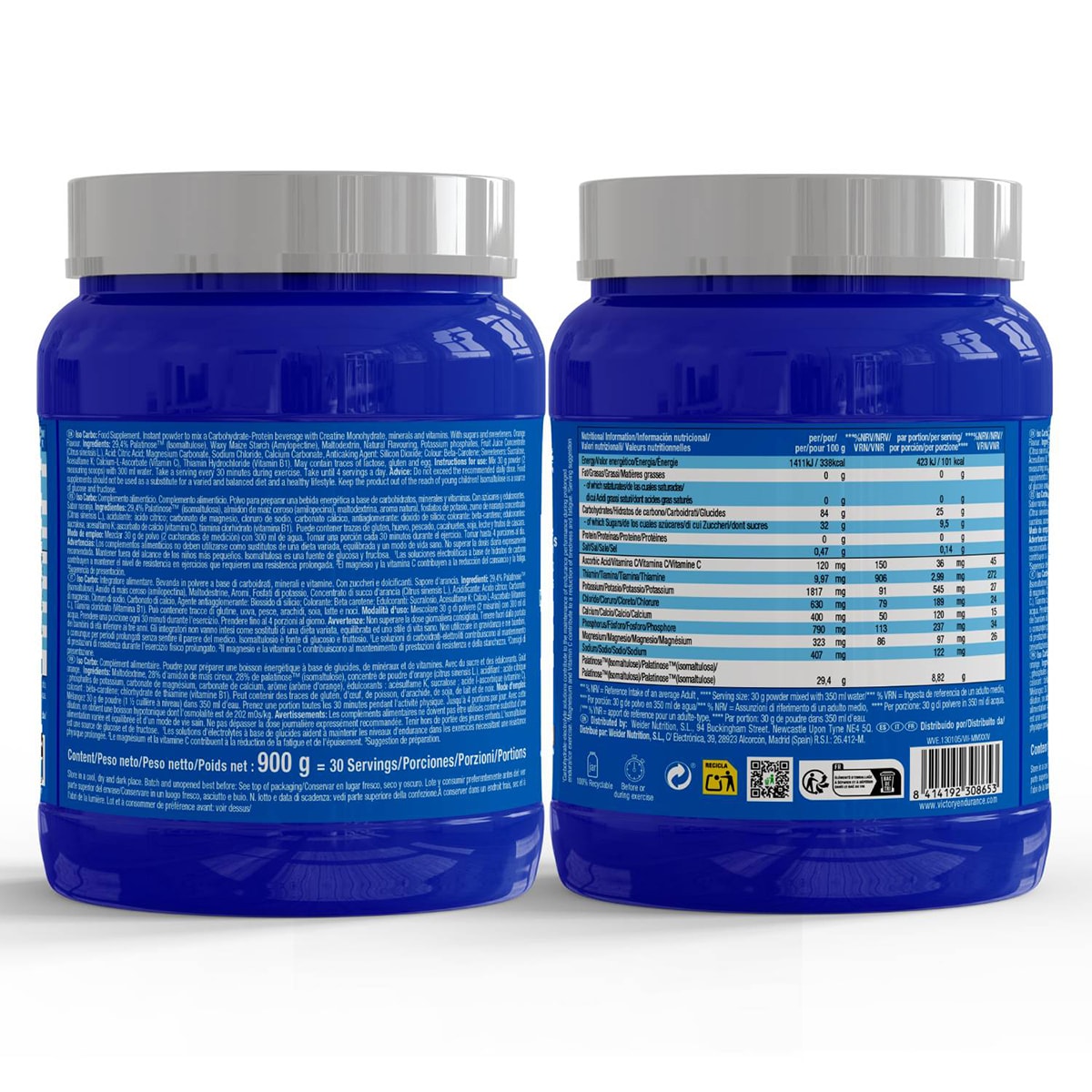 Frasco de Bebida Isotónico Sabor Laranja - 900 g 2