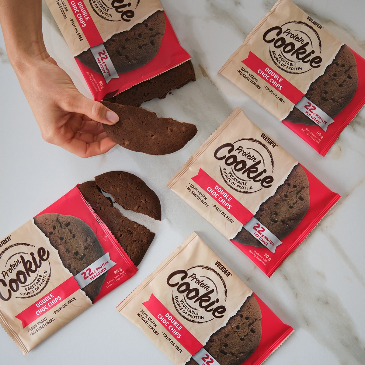 Bolacha de proteína duplo choco 50G Weider 3
