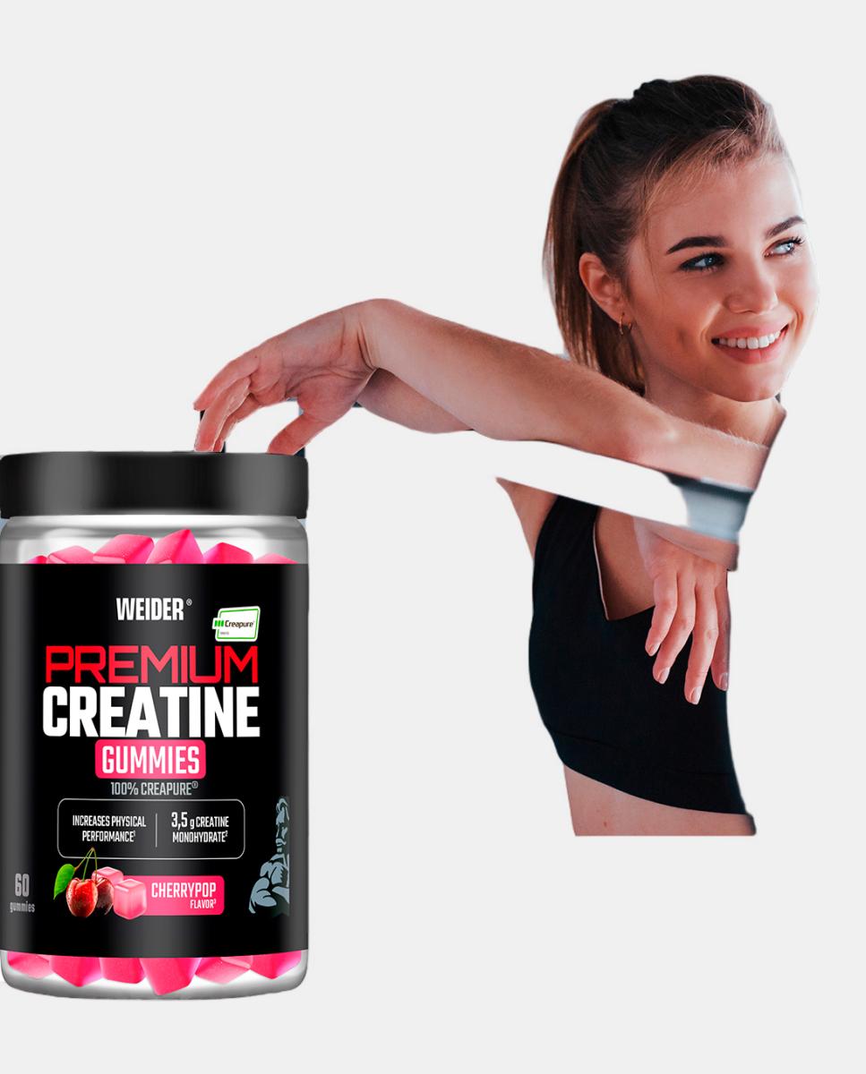 Creatina em pó Premiun 60 Gomas Cherry 375 g Weider 5
