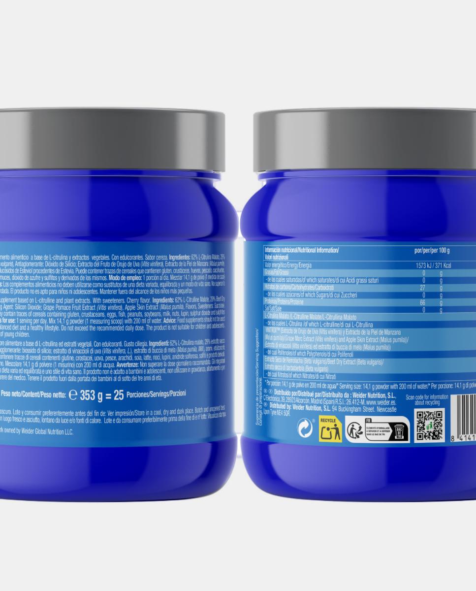 Suplemento Desportivo Nitric Oxide Nitrates Booster Cherry 353 gr. Victory Enduran 2