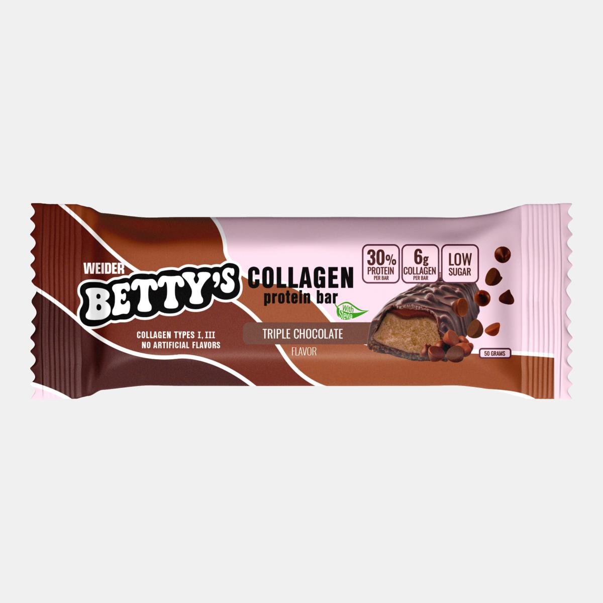 Barrita de colagénio rica em proteínas BETTY'S COLLAGEN PROTEIN BAR de WEIDER Castanho-1