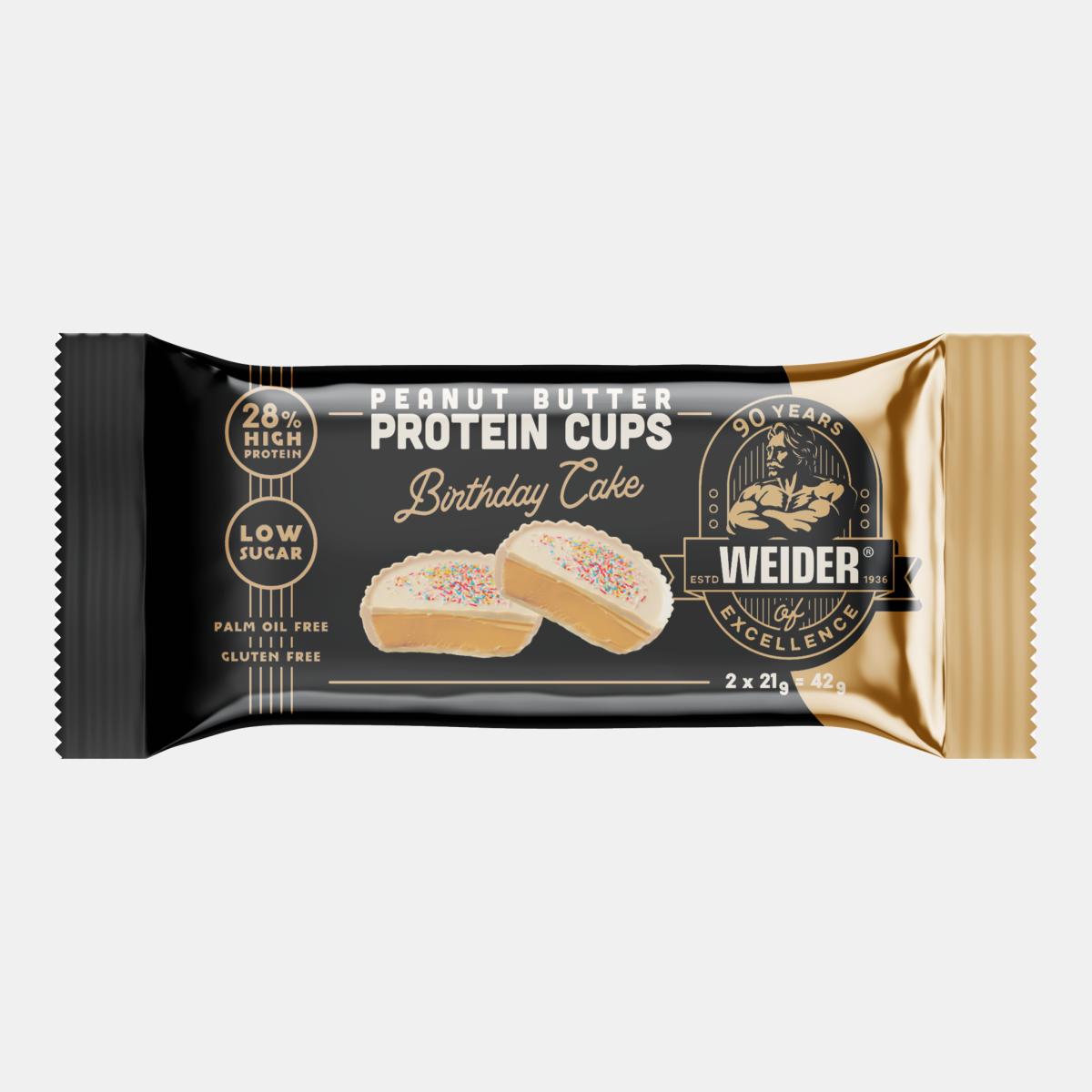 Imagem 0 de Tartelete com elevado teor proteico de Birthday Cake, PROTEIN PEANUT BUTTER CUPS BIRTHDAY CAKE da Weider