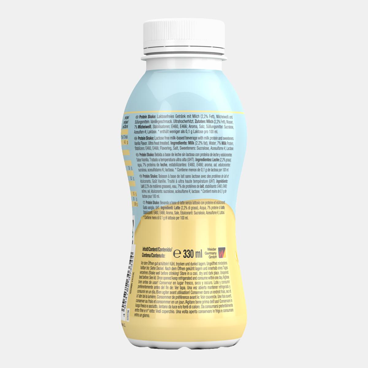 Batido de soro de leite sem lactose, PROTEIN SHAKE BAUNILHA 330 ml da Weider Azul / Amarelo-3