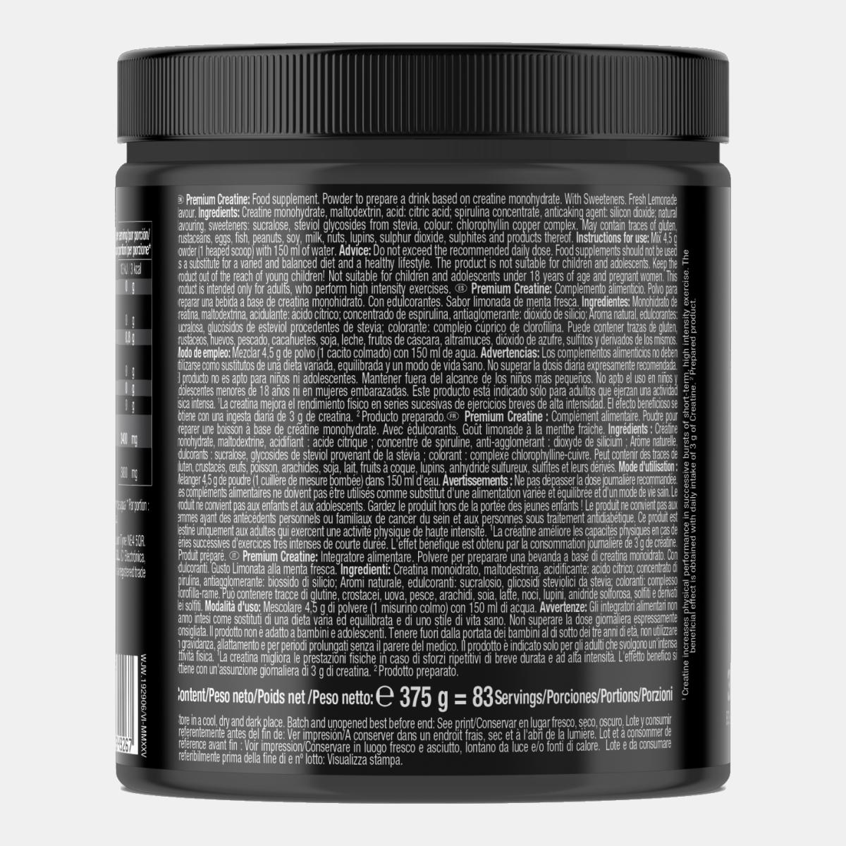 Creatina monohidrato 100% Creapure Premium Creatine 375g Fresh Lemonade de Weider Vermelho-2