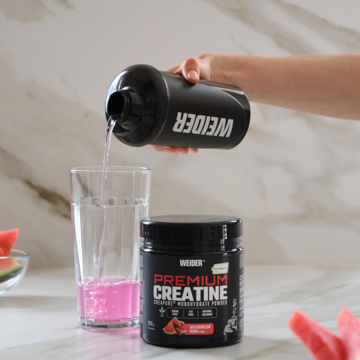 Creatina monohidrato 100% Creapure Premium Creatine 375g Melancia Weider Vermelho-4