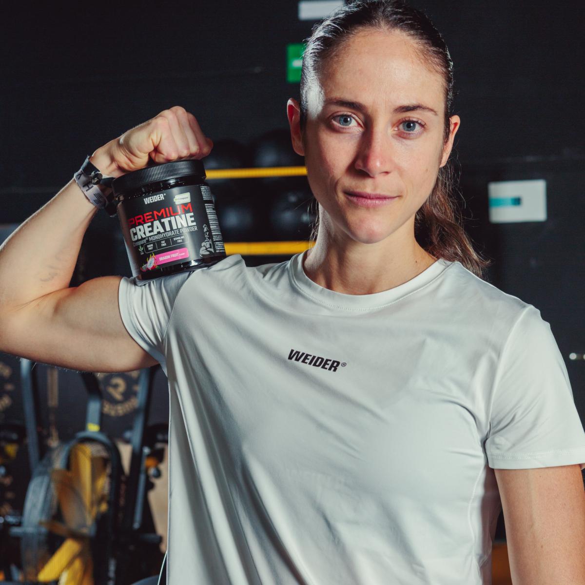 Creatina monohidrato 100% Creapure Premium Creatine 375g Tropical Dragonfruit Weider Vermelho-5