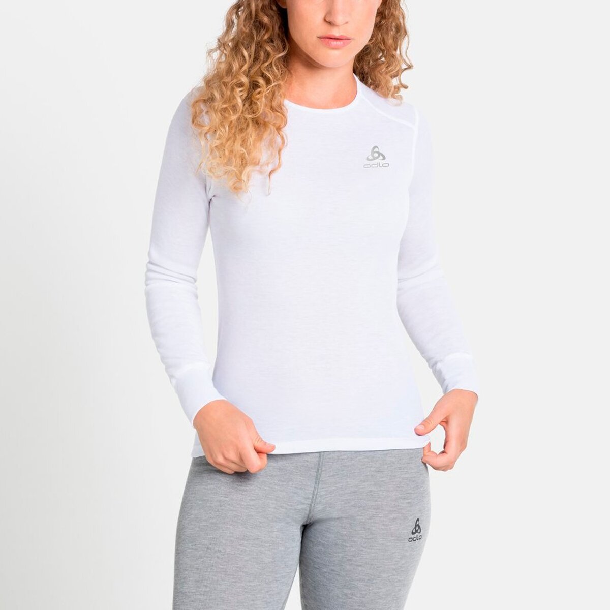 T-shirt Top Crew Active Warm Branco-3
