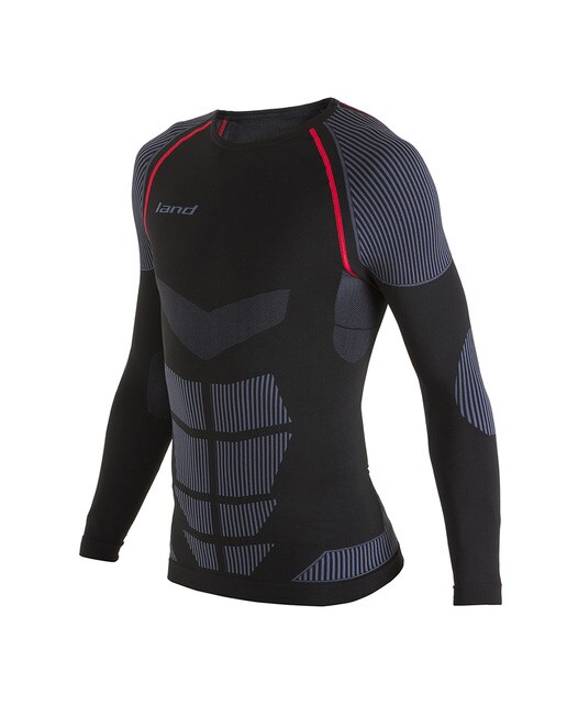 Camisola Interior Térmica de Homem Black Silver Preto-2